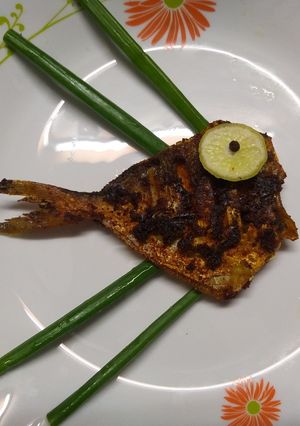 A picture of Tareli pomfret macchi.