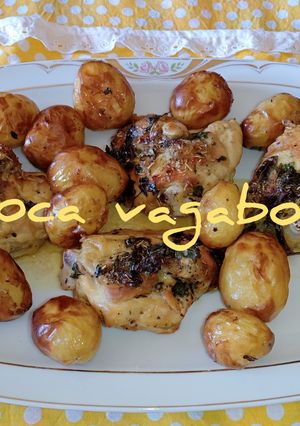 Foto di Pollo e Patate Novelle in Friggitrice ad Aria