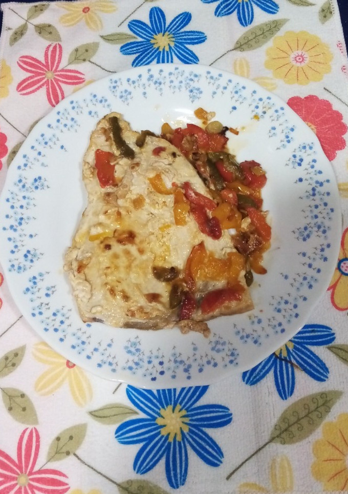 Una foto de Emperador con verduras