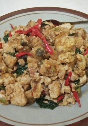Foto resep Tumis Orak Arik Tahu Tempe Telur Sawi-Saos Tiram
