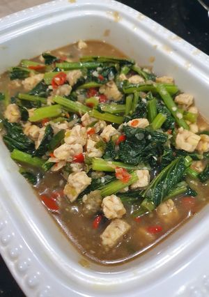 Foto resep Oseng Sawi Hijau Tempe