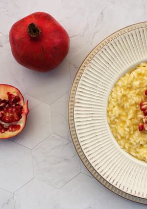Foto di Risotto melograno e primo sale