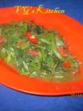 Water Spinach Sauteed with Dried Shrimp Paste (PONTIANAK)