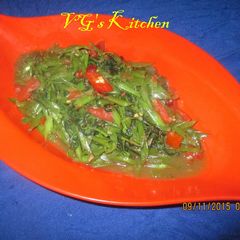 A picture of Water Spinach Sauteed with Dried Shrimp Paste (PONTIANAK).