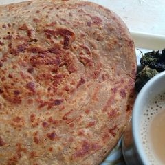 Methi with tea paratha😋😋 A picture of Methi with tea paratha😋😋.