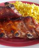 Costillas a la miel y barbacoa