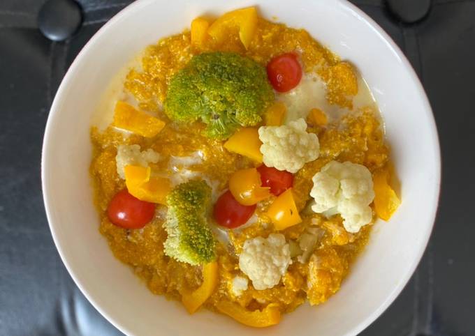 Resep Steam Pumpkin Chicken Porridge Healthy Menu (Dairy Free, MSG Free, Diet Friendly) Anti Gagal