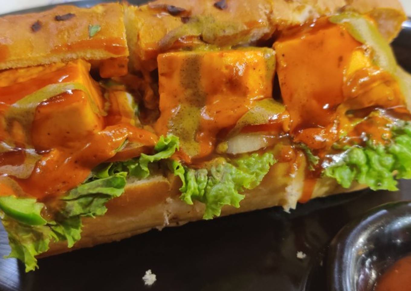 Spicy paneer roll