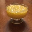 Postre de mango-maracuyá con perlas de sagú