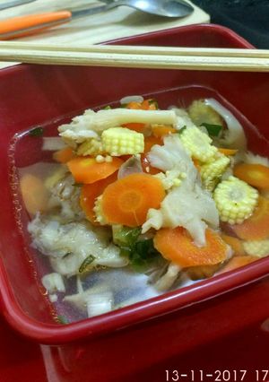 Foto resep Sop jamur tiram wortel jagung muda