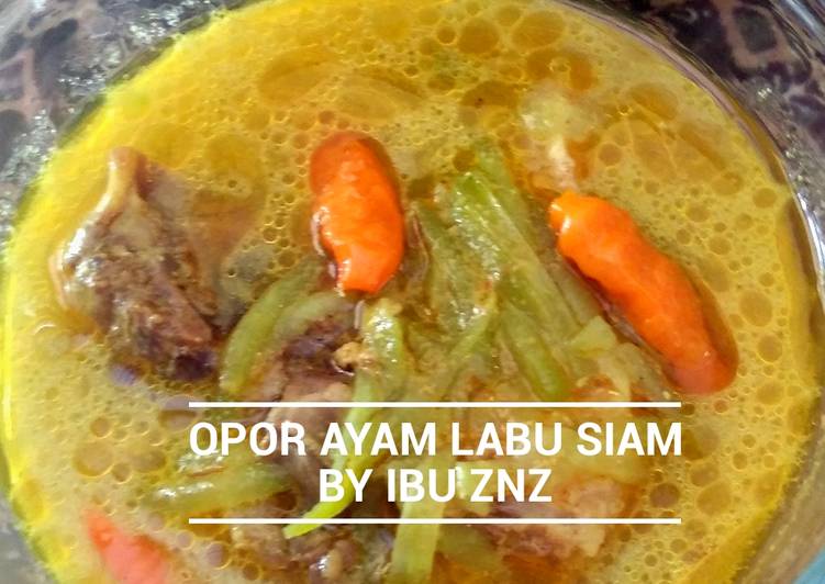 Resep Opor Ayam Labu Siam Anti Gagal