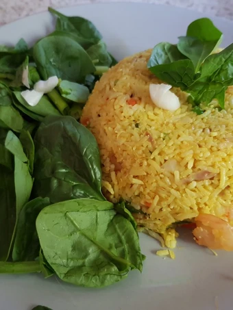 Simple Way Make Recipe My Saffron tumeric Rice with cod, prawns and veg that is Perfect, Really Delicious}