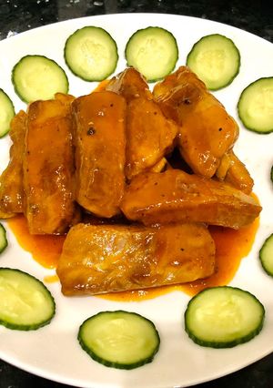 Hình của món Sườn chua ngọt kiểu hiện đại.