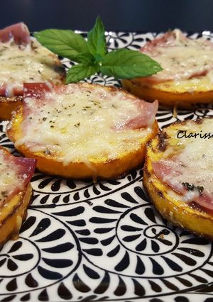 A picture of Zucchini and Ham Gratin Rounds.