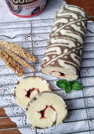 Foto resep Bolu Gulung Batik kukus