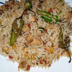 A picture of Stuff Chilli Chicken Rice.