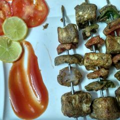 A picture of Ragi paneer tikka.