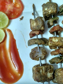 A picture of Ragi paneer tikka.