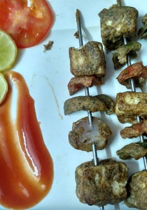 A picture of Ragi paneer tikka.