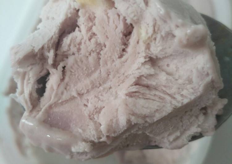 Langkah Mudah untuk Membuat Taro cheesy ice cream Anti Gagal