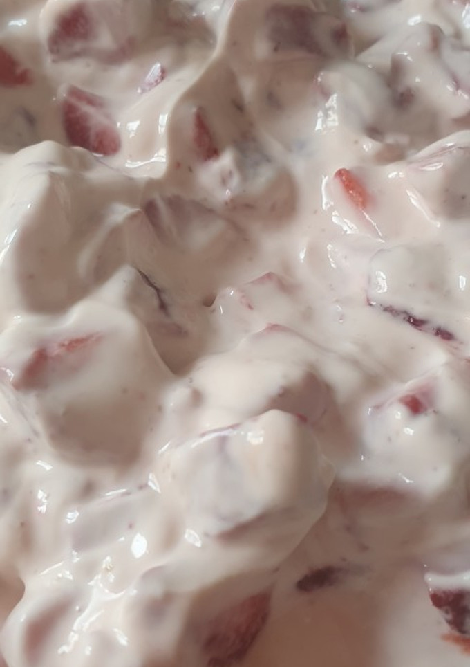 Una foto de Fresas con griego