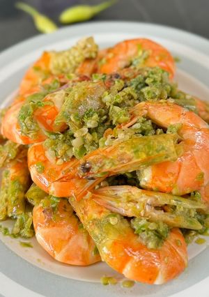 Foto resep Udang cabe hijau