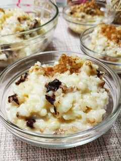 Una foto de Arroz con leche con chocolate