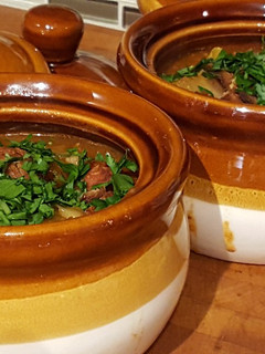 A picture of Hungarian Cabbage Roll Soup.
