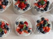 A picture of chia seeds coconut milk