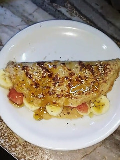 Una foto de Panqueques de avena y banana #CocinaRapidayFacil