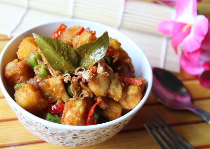 Standar Resep  membuat Sambel goreng ubi-ayam  gurih