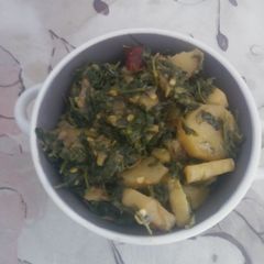 A picture of Aloo methi ki bhujya.
