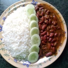 Rajma chawal A picture of Rajma chawal.