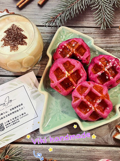 粉紅泡泡的比利時鬆餅 的食譜成品照片