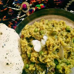 A picture of Vegetable khichdi.