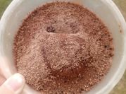 Una foto de brownie con aceite