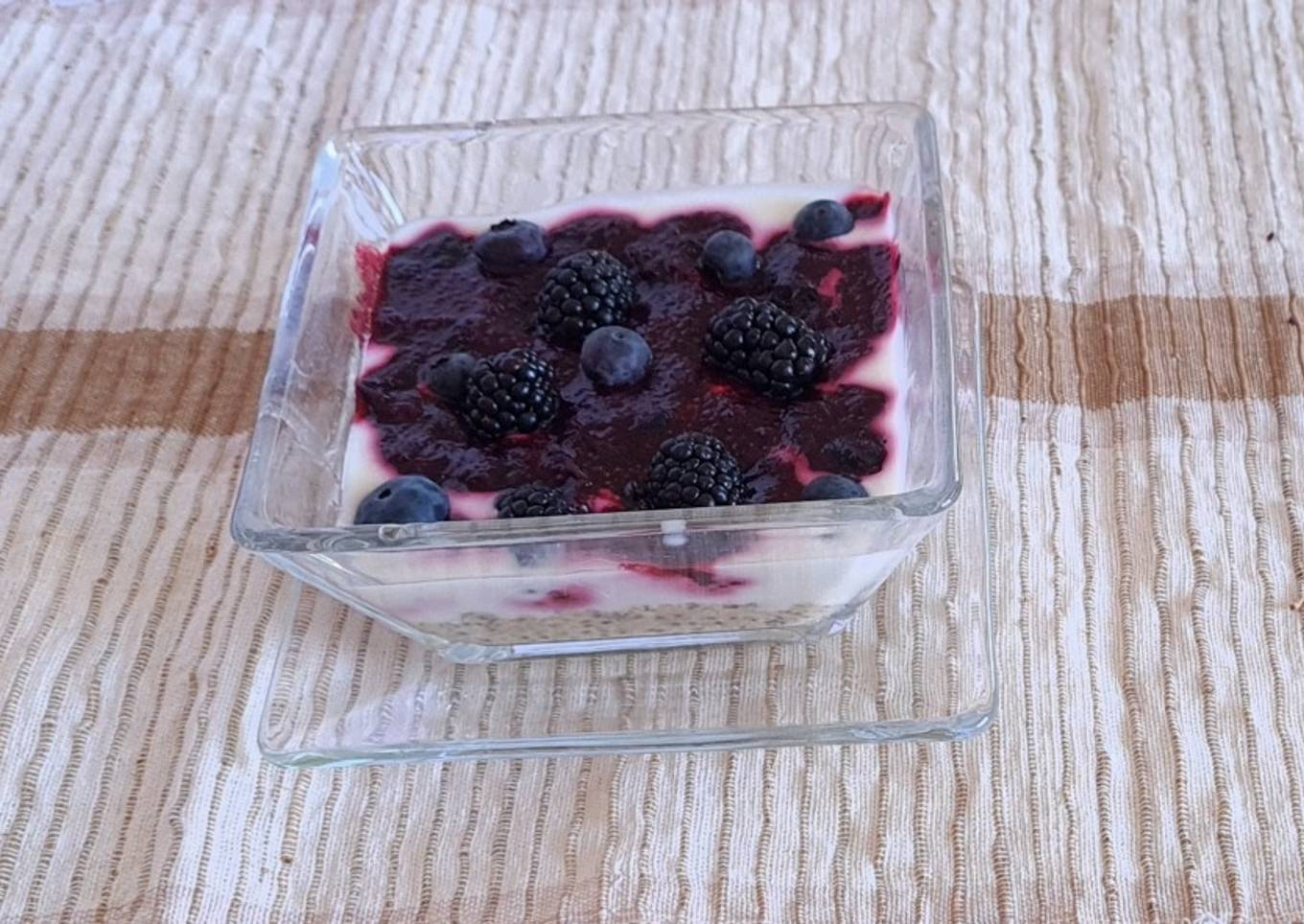 Pudding de arándanos