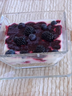 Una foto de Pudding de arándanos