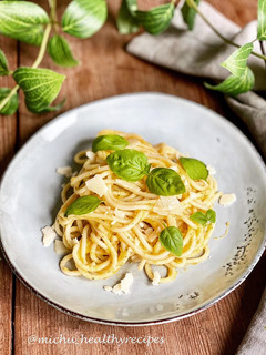 Una foto de Espaguetis con salsa de calabaza