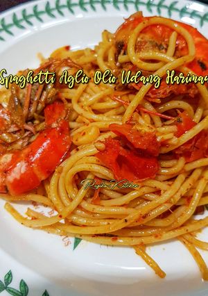 Gambar Spaghetti Aglio Olio Udang Harimau