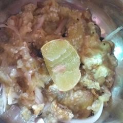 A picture of Baigan bharta.