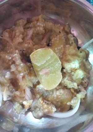 A picture of Baigan bharta.