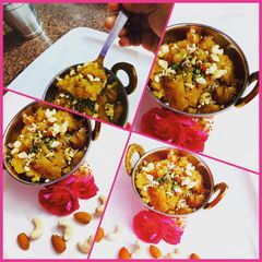 A picture of Falhari aloo halwa.