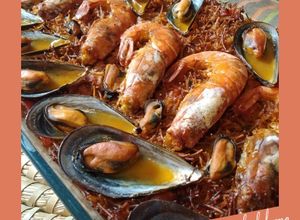 Foto principal de Fideuá con fideos de cabello de ángel al horno