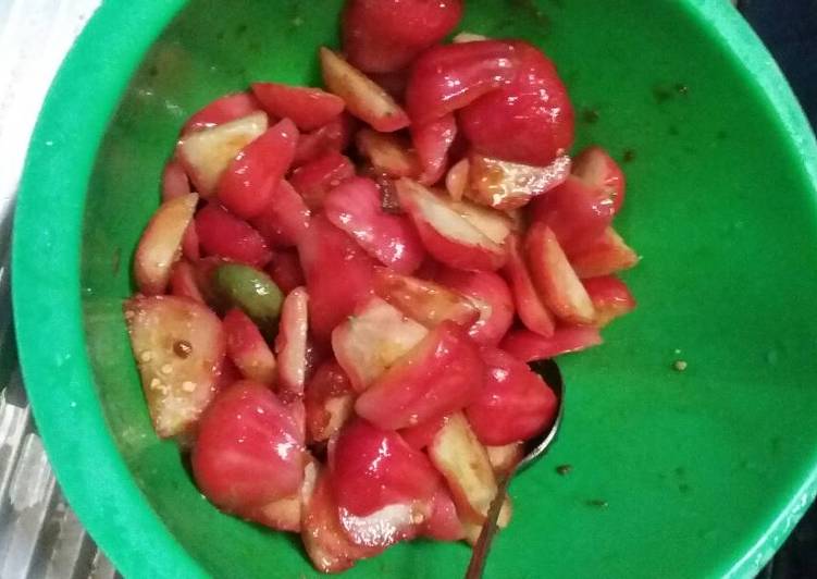 Resep Rujak jambu air mertua Anti Gagal