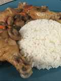 Pollo francés al vino