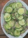 Cucumber, Cilantro, and Red Onion Side Dish