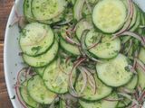 Guarnición de Pepino, cilantro y cebolla morada. #fácil #rápido