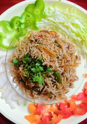 A picture of # Vegetable Fried Rice.