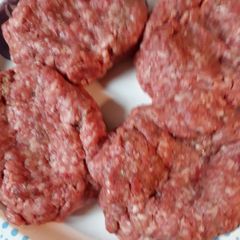 A picture of Prepping for the Grill, Hamburgers.